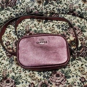 COACH Metallic Leather Belt Bag